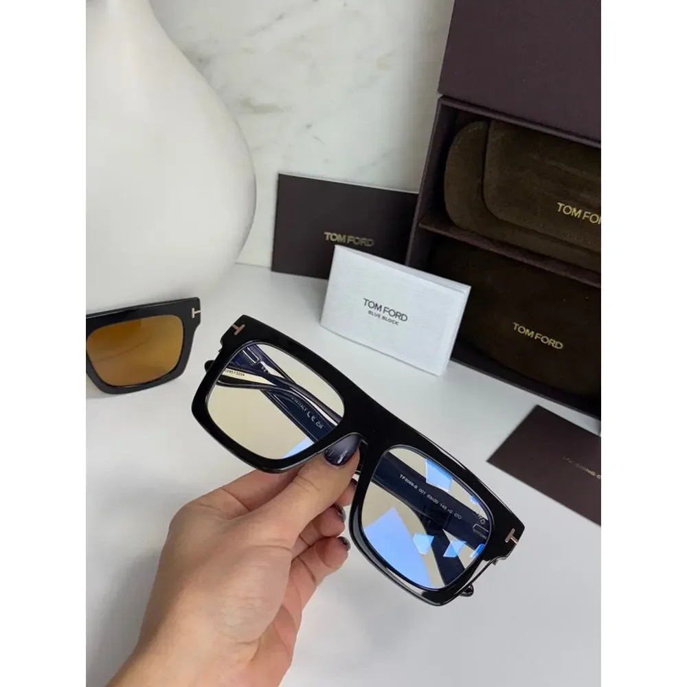 NEW Tom Ford FT6068-B Fausto Clip On Bluelight Frames in Black Yellow